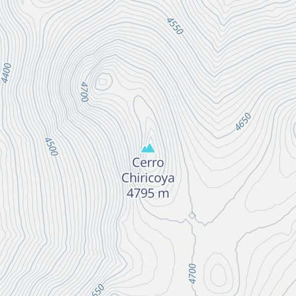 Map of Cerro Chiricoya
