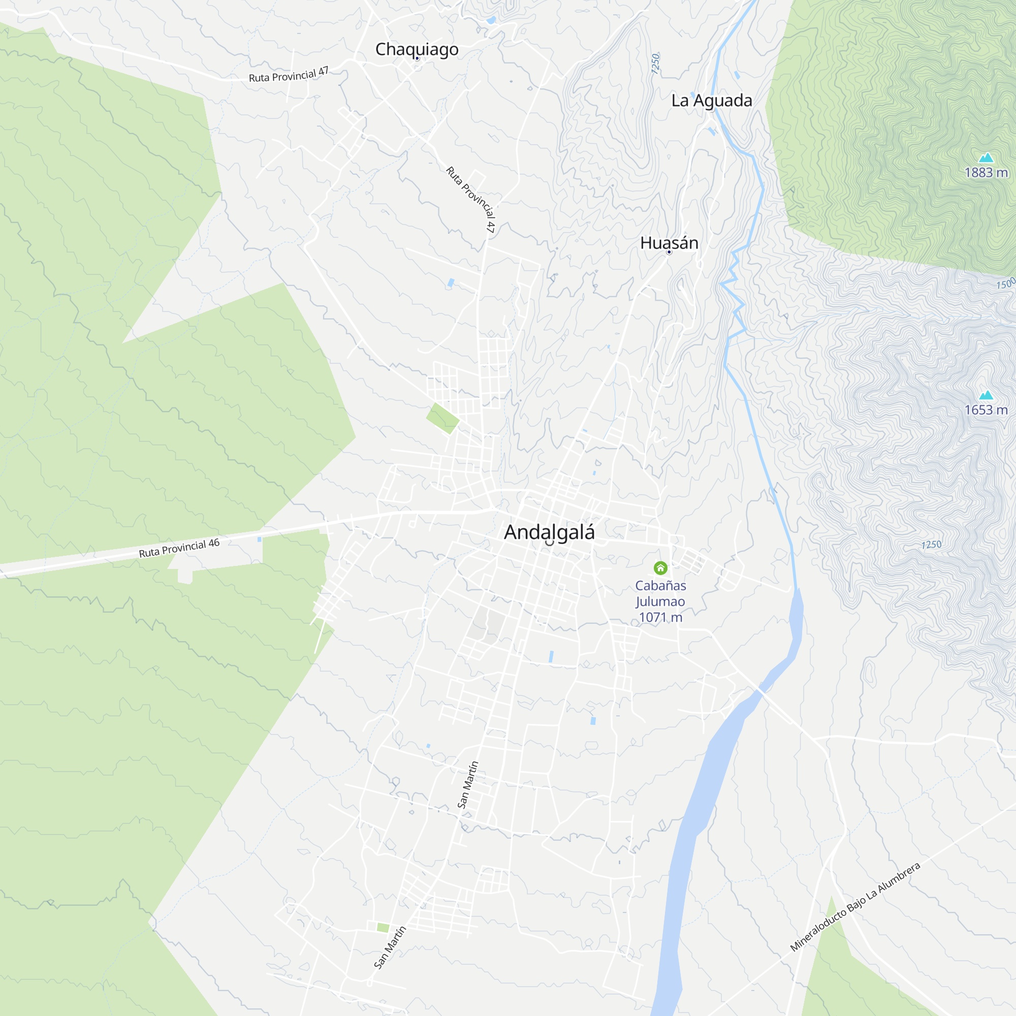 Cabañas Nogales del Huayco map