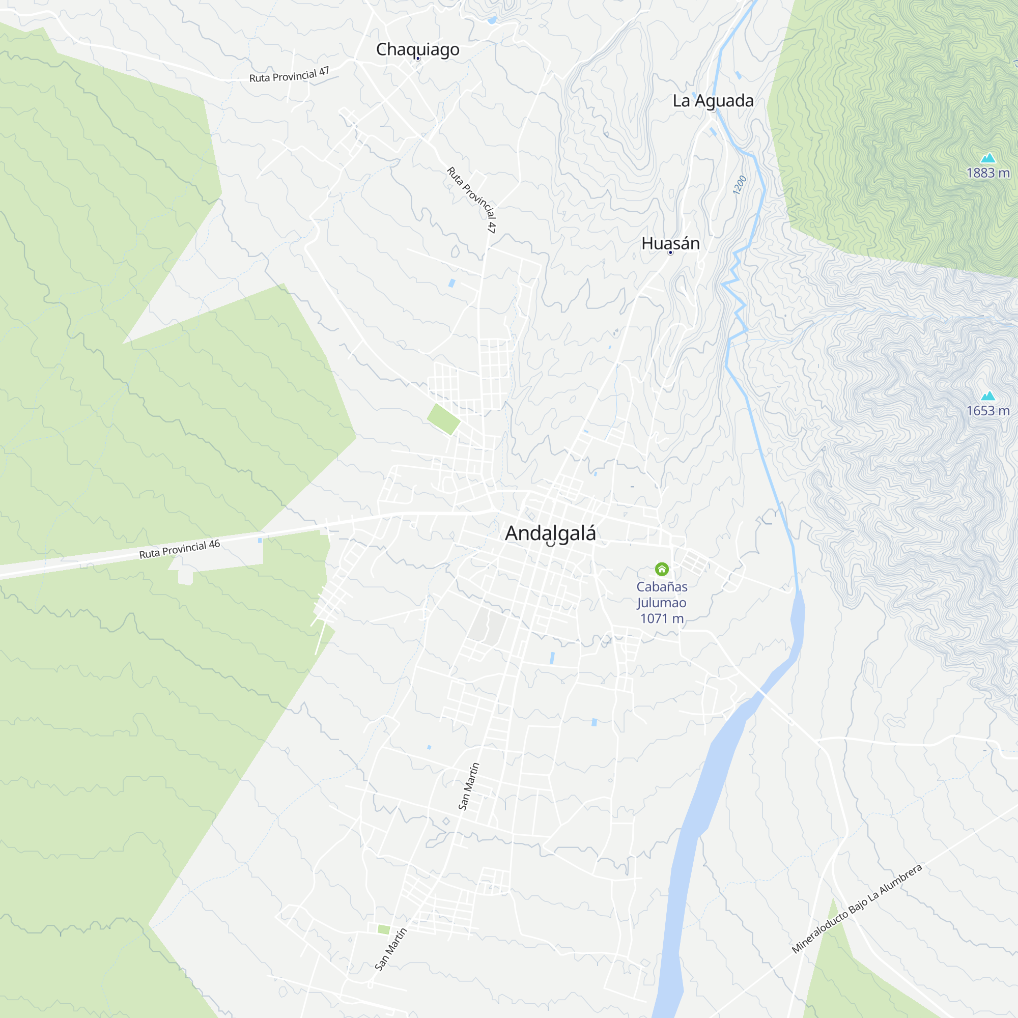 Cabañas Nogales del Huayco map
