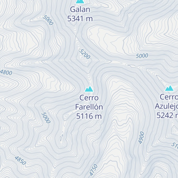 Map of Cerro Farellón