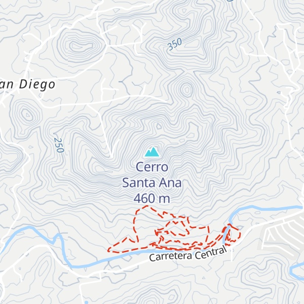 Map of Cerro Santa Ana
