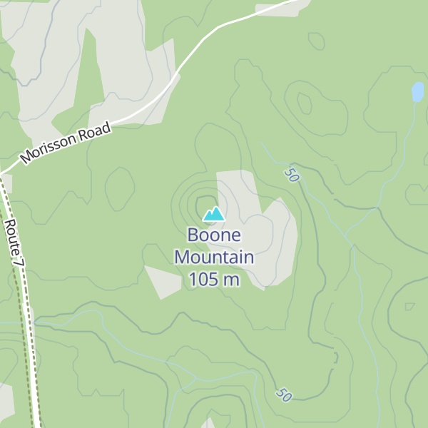Map of Boone Mountain