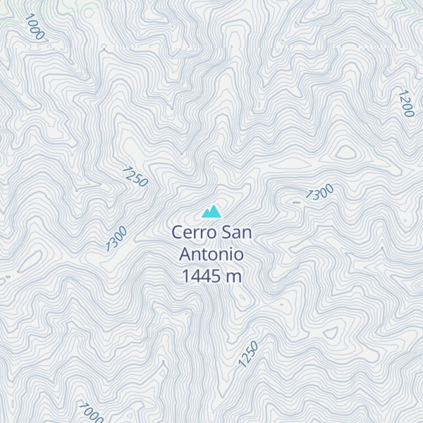 Map of Cerro San Antonio