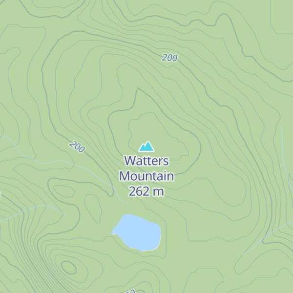 Map of Watters Mountain