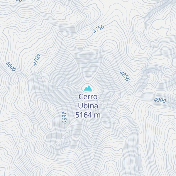 Map of Cerro Ubina