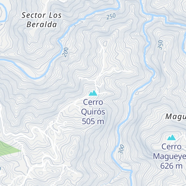 Map of Cerro Quirós