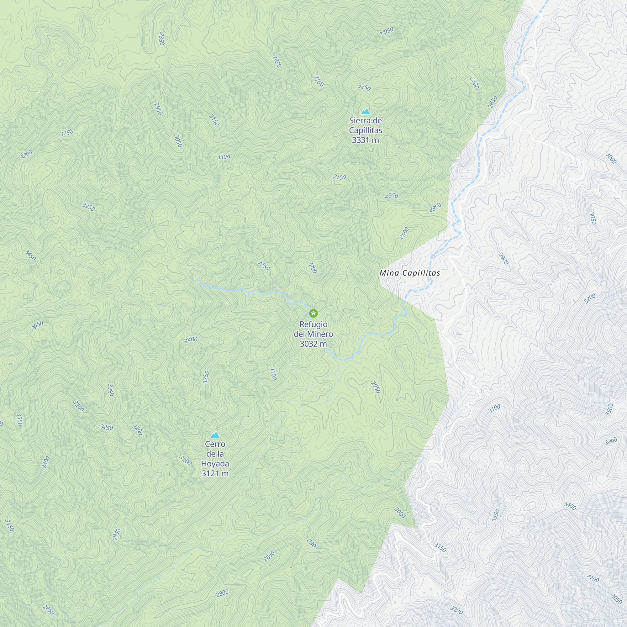 Refugio del Minero map