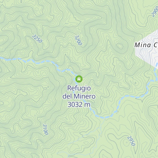 Map of Refugio del Minero
