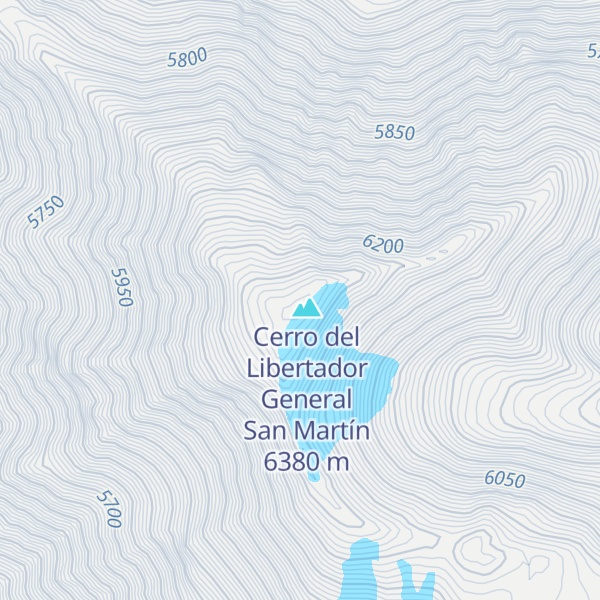 Map of Nevado de Cachi