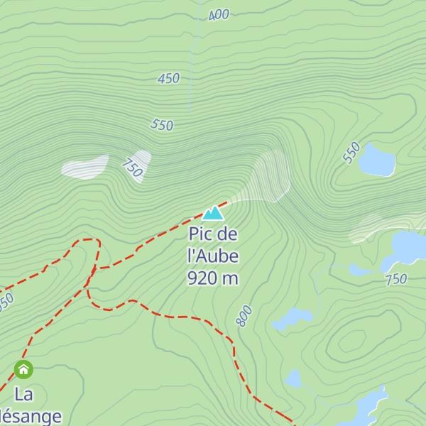Map of Pic de l'Aube