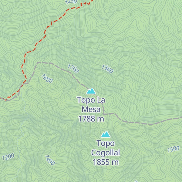 Map of Topo La Mesa