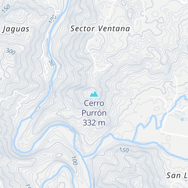 Map of Cerro Purrón