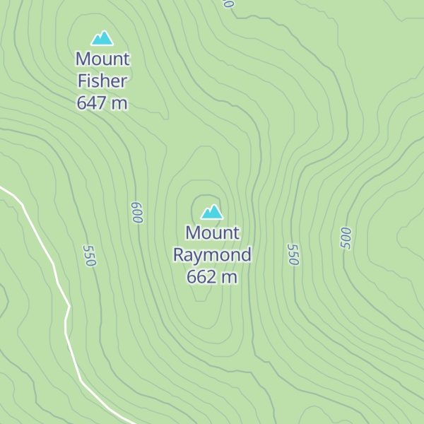 Map of Mount Raymond