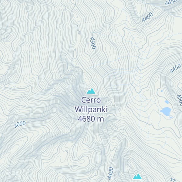 Map of Cerro Willpanki