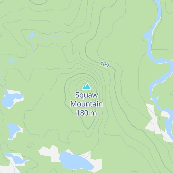 Map of Squaw Mountain