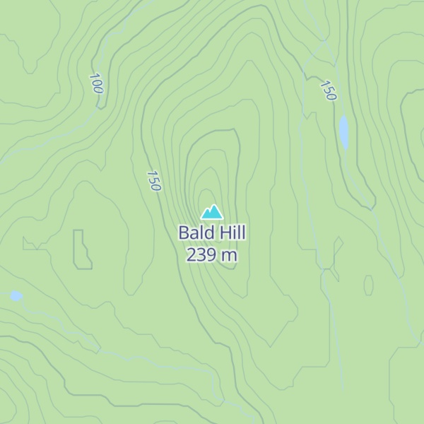 Map of Bald Hill