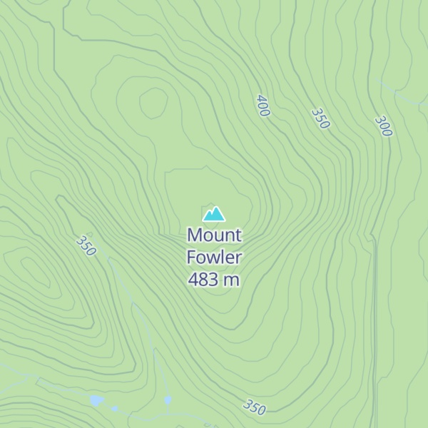 Map of Mount Fowler