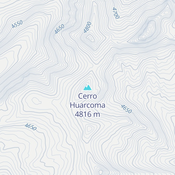 Map of Cerro Huarcoma