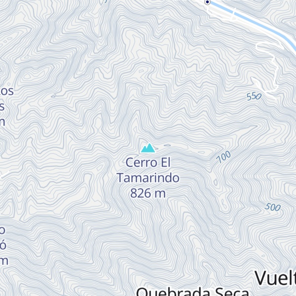 Map of Cerro El Tamarindo