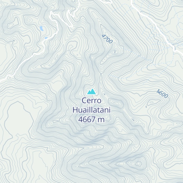 Map of Cerro Huaillatani
