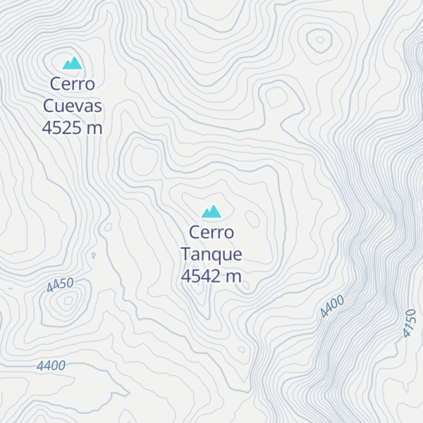 Map of Cerro Tanque