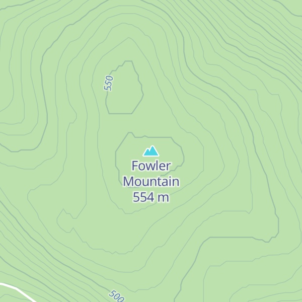 Map of Fowler Mountain