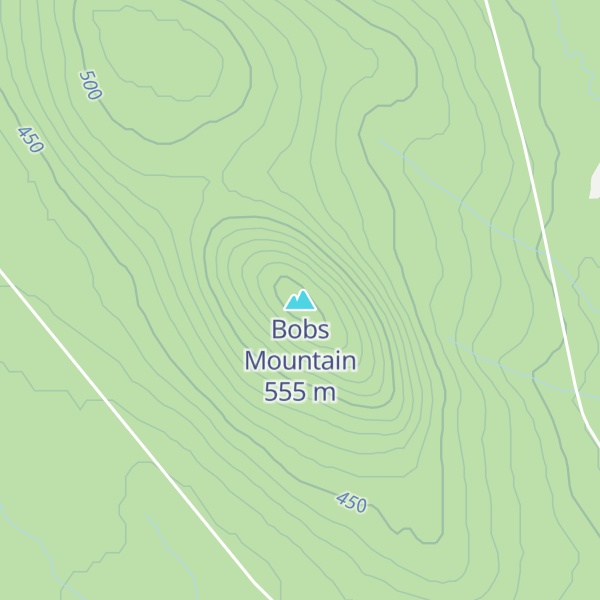 Map of Bobs Mountain