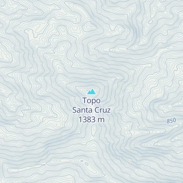 Map of Topo Santa Cruz