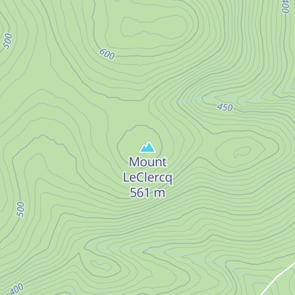Map of Mount LeClercq