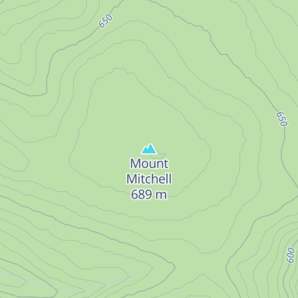 Map of Mount Mitchell
