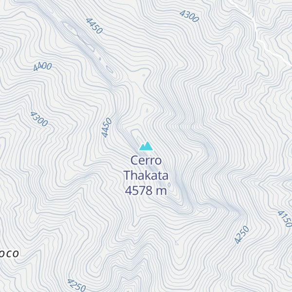 Map of Cerro Thakata