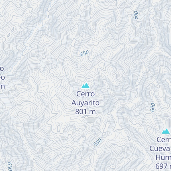 Map of Cerro Auyarito