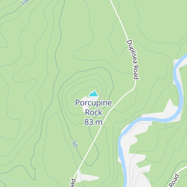 Map of Porcupine Rock