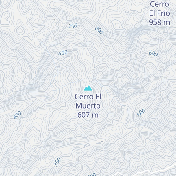 Map of Cerro El Muerto