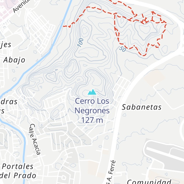 Map of Cerro Los Negrones
