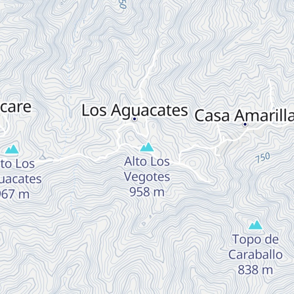 Map of Alto Los Vegotes