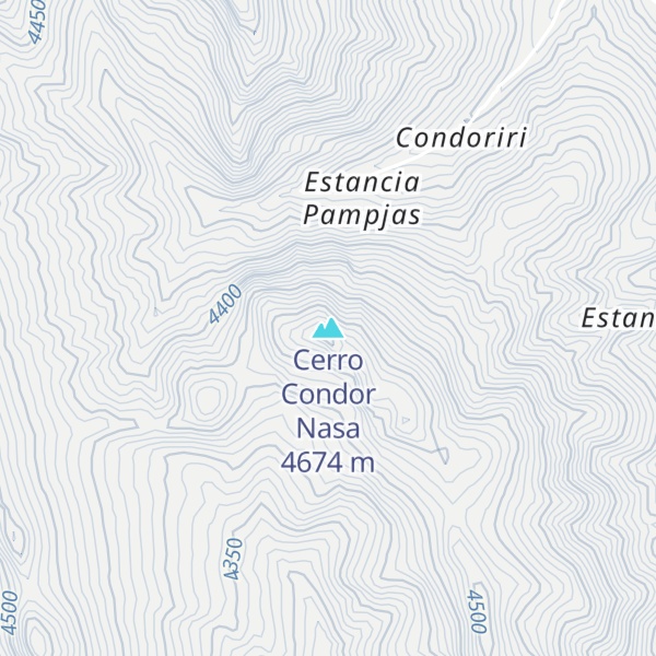 Map of Cerro Condor Nasa