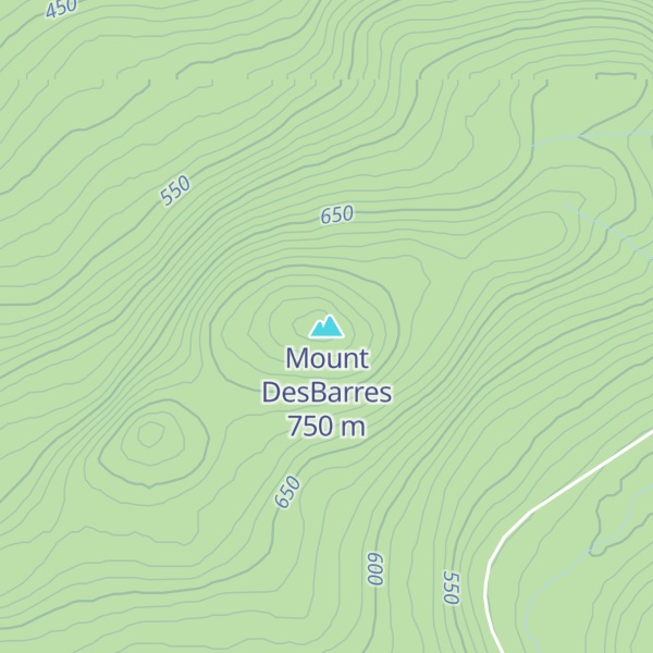 Map of Mount DesBarres