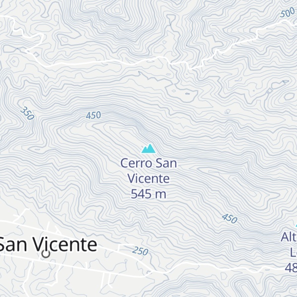 Map of Cerro San Vicente