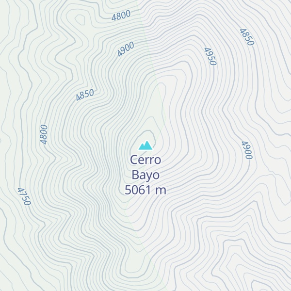 Map of Cerro Bayo