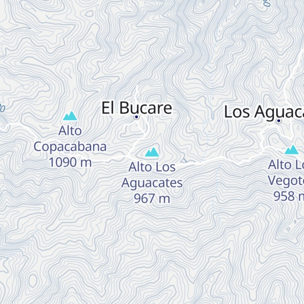 Map of Alto Los Aguacates