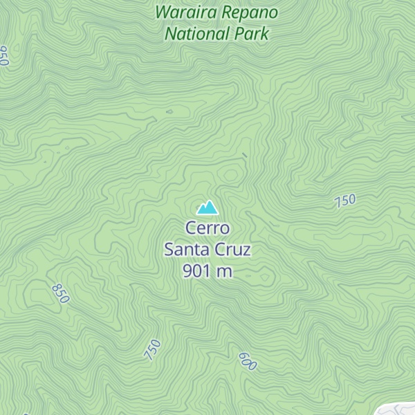 Map of Cerro Santa Cruz
