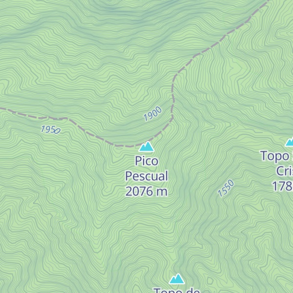 Map of Pico Pescual