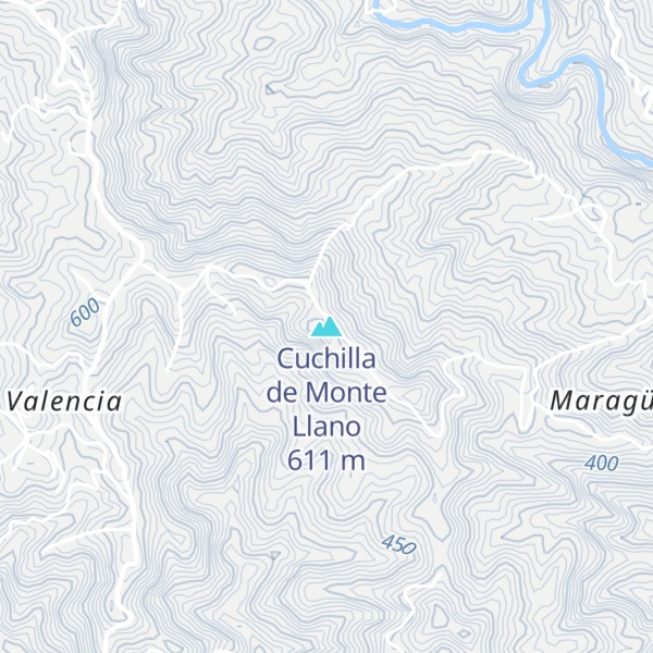 Map of Cuchilla de Monte Llano