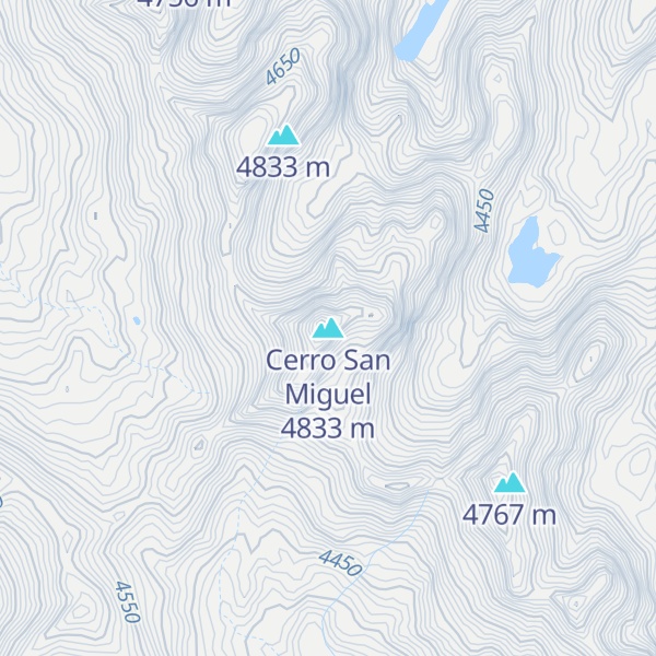 Map of Cerro San Miguel