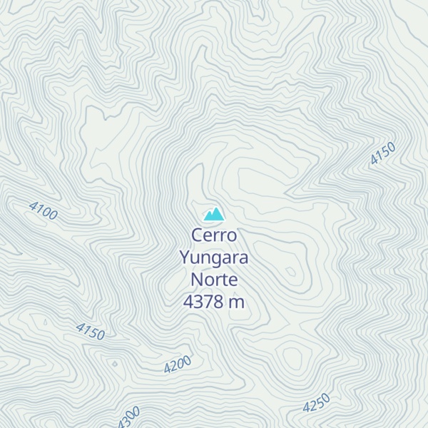 Map of Cerro Yungara Norte