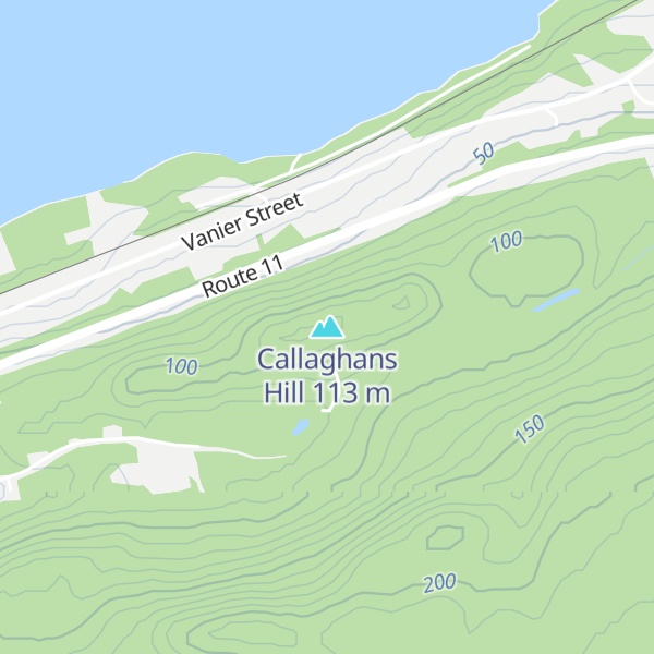 Map of Callaghans Hill