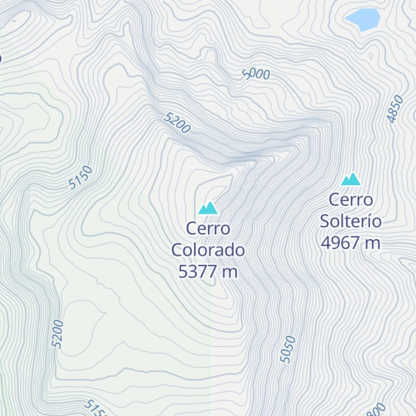 Map of Cerro Colorado