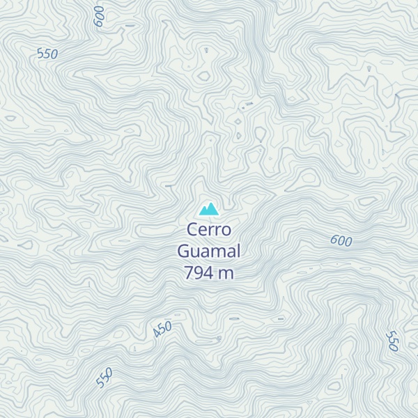 Map of Cerro Guamal