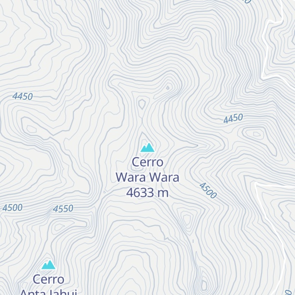 Map of Cerro Wara Wara